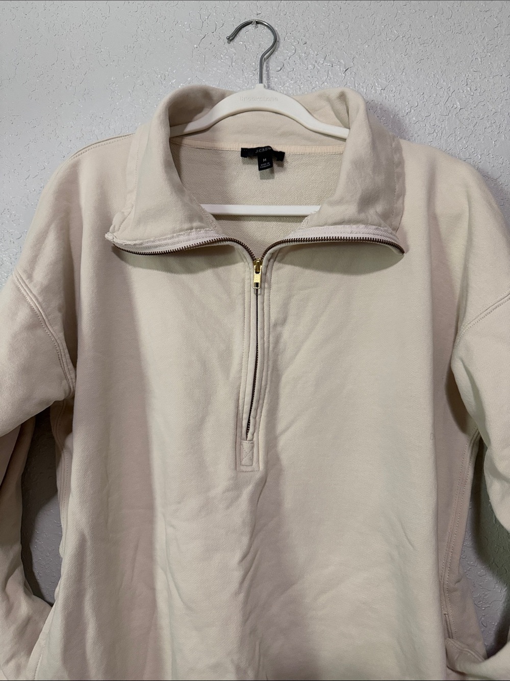 J. Crew Cream Half-Zip Men's Sweater